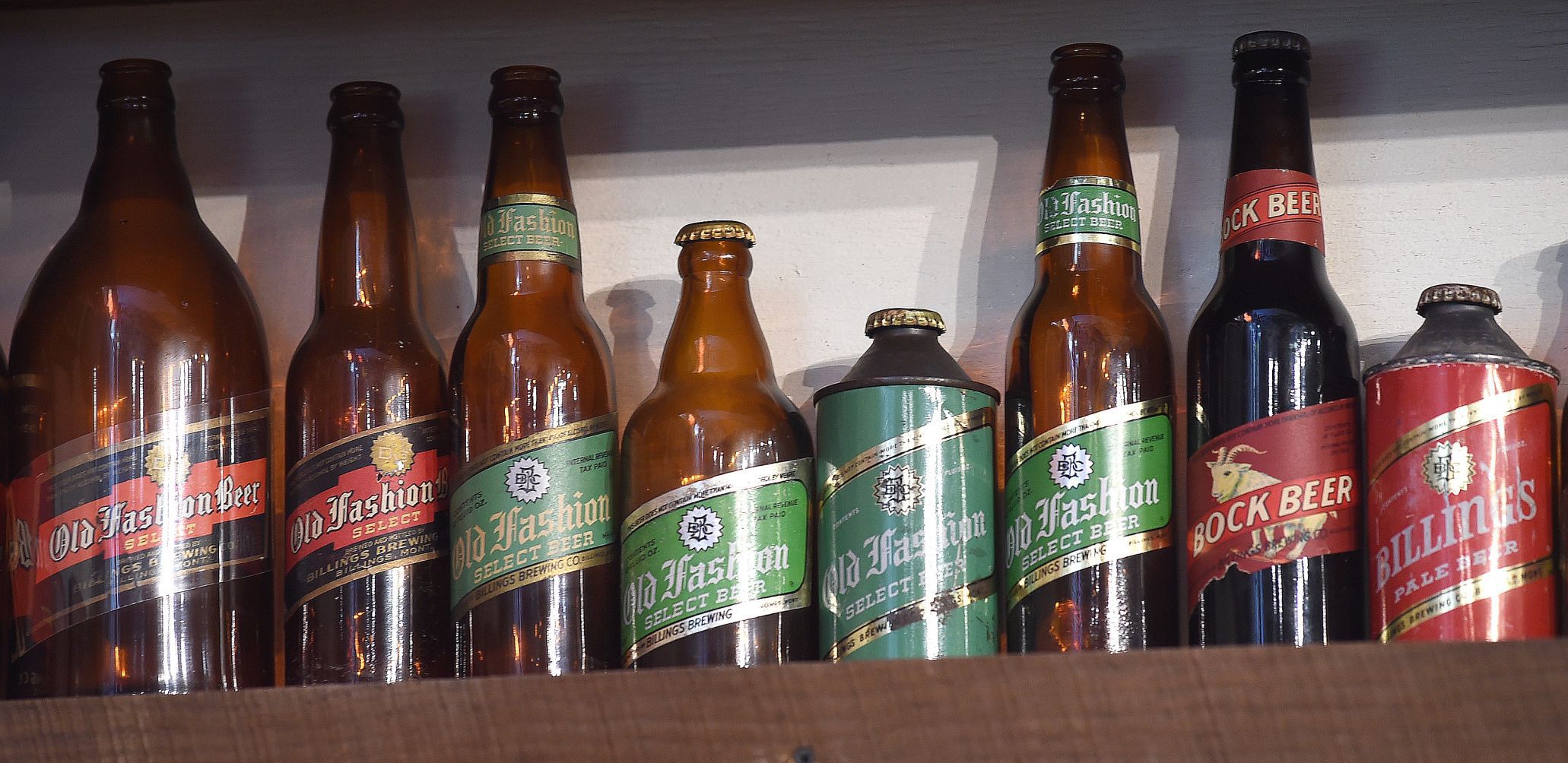 Billings beer bottle display
